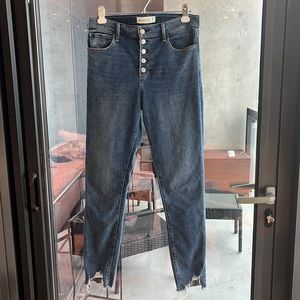 Abercrombie & Fitch, Blue Jean High Rise Super Skinny Ankle